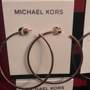Rose gold mk earrings